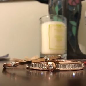 Henri Bendel Rose Gold Bangle Set of Two